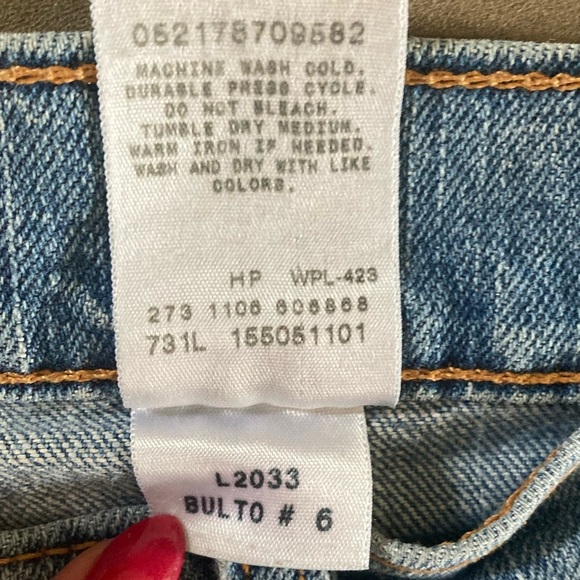 Levi’s 505 Straight Leg Jeans Sparkle Glitter Butterfly Back Pocket Vintage Y2K - Picture 10 of 13